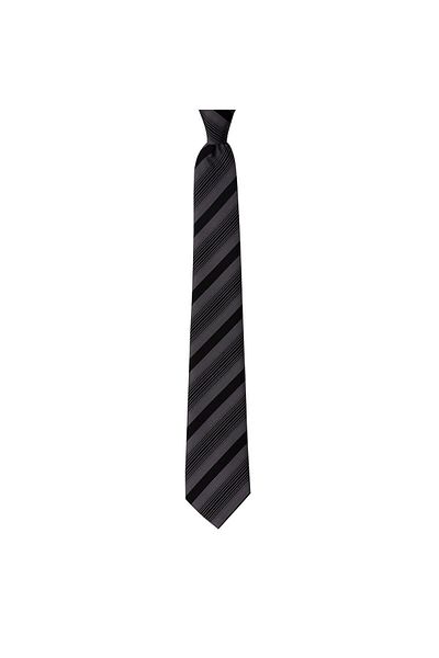 1001 Kravat Black Striped 8 cm Wide Tie