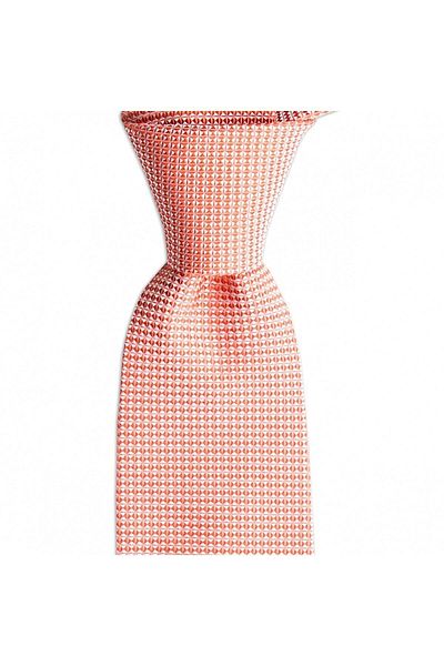 1001 Kravat Men's Orange Patterned 8 cm Wide Silk Tie