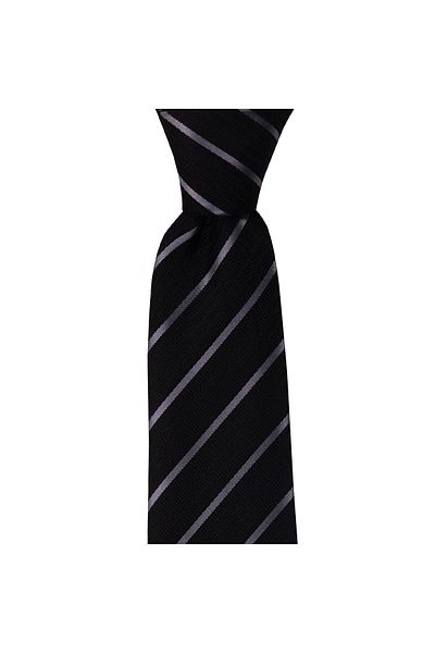 1001 Kravat Black Striped 8 cm Wide Tie