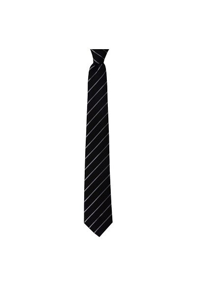 1001 Kravat Black Striped 8 cm Wide Tie