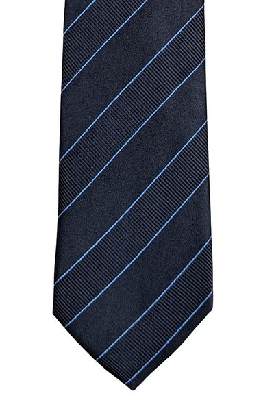 1001 Kravat Navy Blue Thin Striped Tie