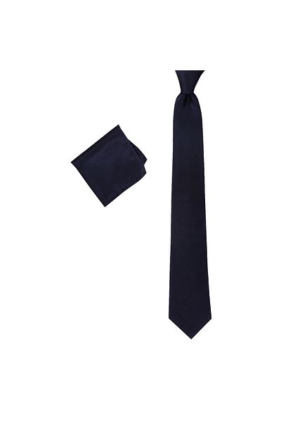 1001 Kravat Navy Blue Striped 8 cm Wide Tie