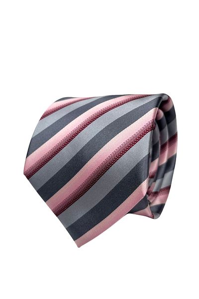 1001 Kravat Pink Striped 8 cm Wide Tie