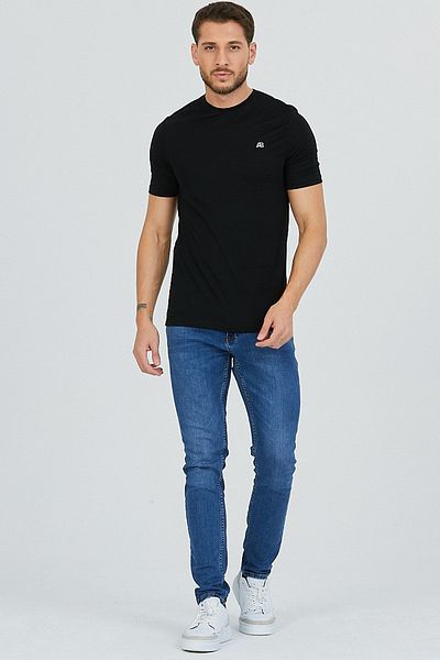 Kallisto Ανδρική Περιορισμένη Έκδοση - Μαύρο T-Shirt από βαμβακερό λαιμόκοψη