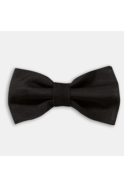 1001 Kravat Men's Black Matte Silk Bow Tie