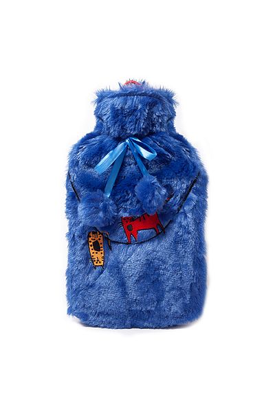 Biggdesign Katzen Wärmflasche, 2L, Dunkelblau