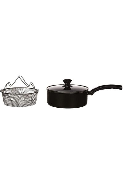 Mehtap Double Sided Onyx Teflon Chips Pot - 22 cm