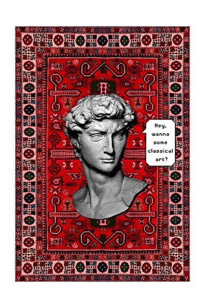 kilim home Χαλί με θέμα το γλυπτό Mars 148, vintage κόκκινο υφαντό χαλί βάσης