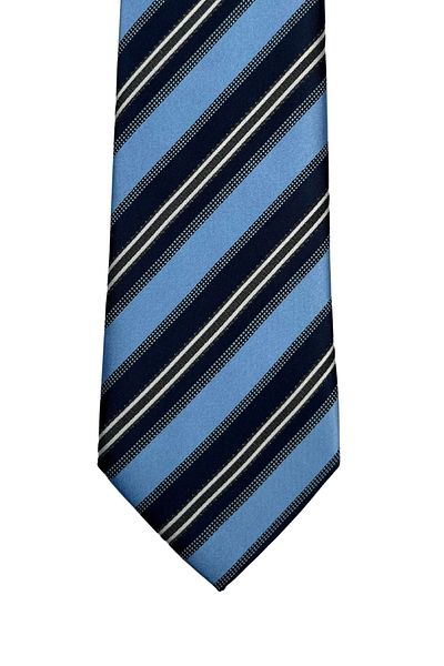 1001 Kravat Blue Striped 8 cm Wide Tie