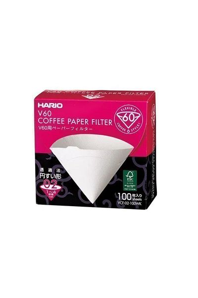 Hario V60 02 Filter Coffee Paper 100 Pieces