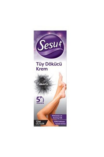 Sesu 100ml Cream Detox Hair Removal Charcoal