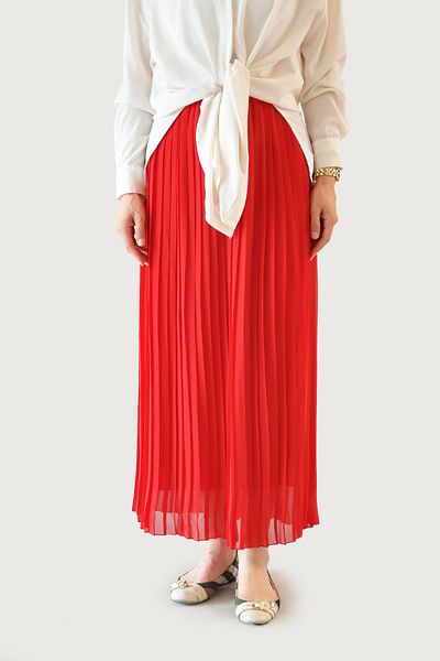 Rukayyel Luna Pleated Women's Skirt - Red