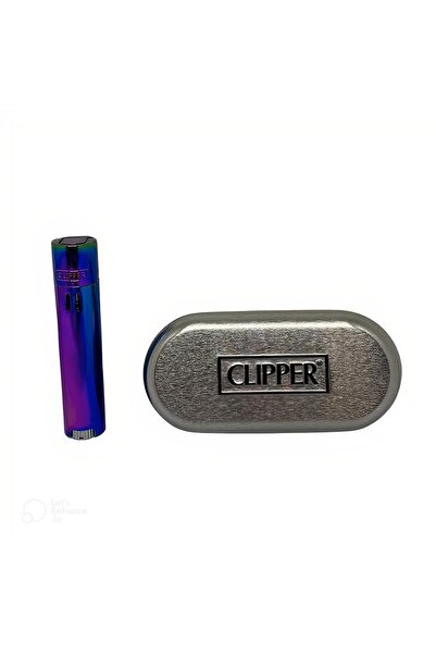 Clipper Turbo Jet Flame Metal Çakmak Gökkuşağı Renk