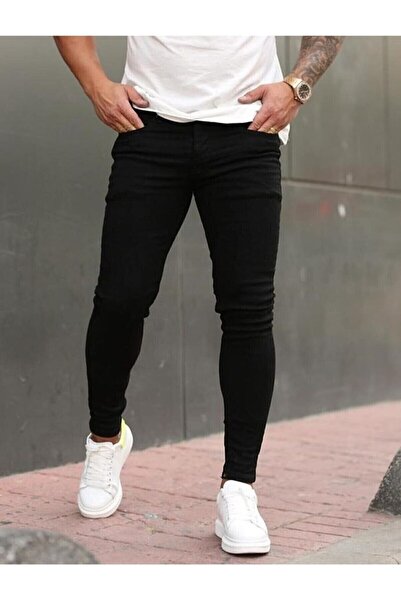 Genel Markalar  Skinny Fit Erkek Kot Jeans Pantolon Likralı Bilek Kalıp