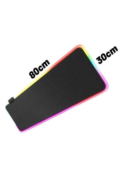 Antech لوحة ماوس ألعاب RGB سادة سوداء 80*30 سم