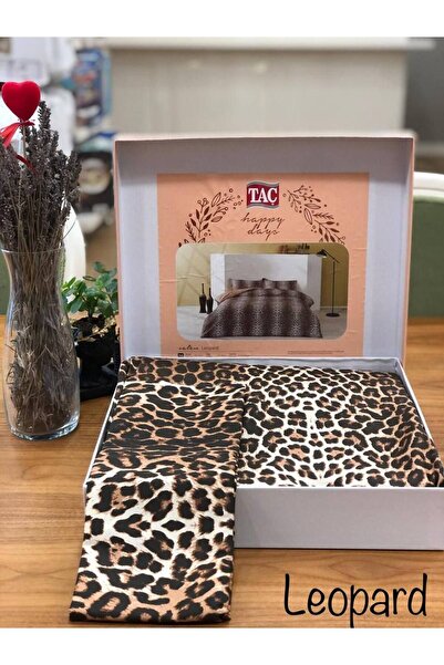 Taç TAC SATEN CIFT KISILIK NEVRESIM TAKIMI 200X220 LEOPAR