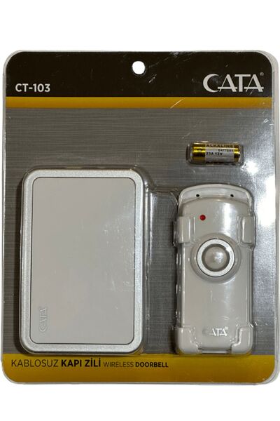 Cata CT-103 Kablosuz Kapı Zili (Gri Kenarlı)