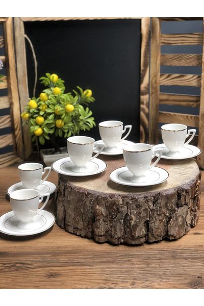 Kosova 12 Piece Porcelain Cup Set for 6 People - Byz-004