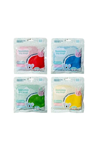 Bonimo مجموعة أساسية من 4 عبوات من عجينة اللعب الطبيعية (عبوة صديقة للبيئة) 4...