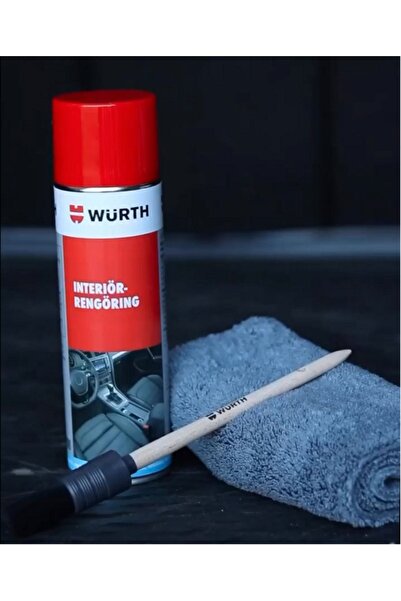 Würth Araç Içi Köpük Temizleme Spreyi 500 Ml Ve Güderi Bez 40x40 Ve Detay Temizlik Fırçası