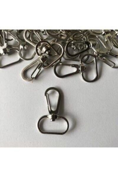 Genel Markalar 50 Li Metal Makrome Anahtarlık Halkası Silver   Gri Renk