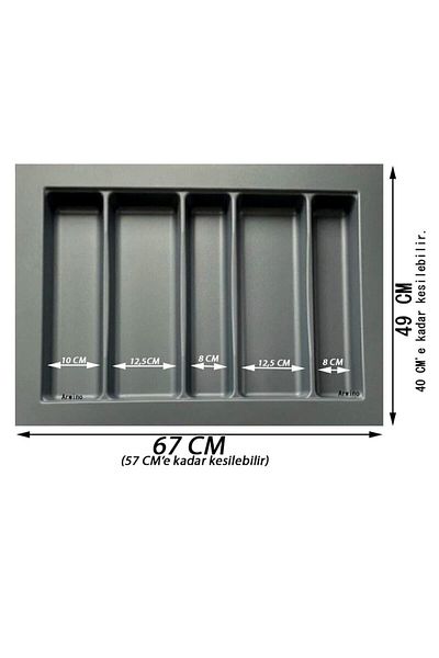 LaMiaSeta Συρτάρι Demax 67x49 cm με κουτάλα - Μπορεί να κοπεί έως και E