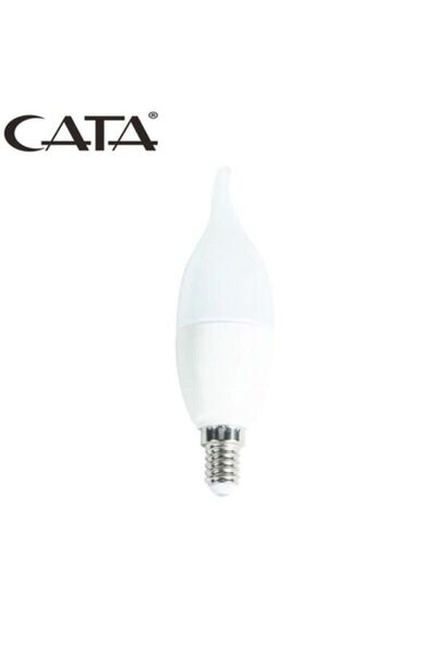 Cata 6'lı Ct-4084 Kıvrık Led Ampul-ince E14 Duy-kıvrık Avize Ampülü-beyaz Işık 6400k