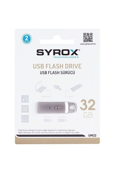 Syrox Um32 32gb Metal Case Flash Memory Flash Drive (Pack of 2)