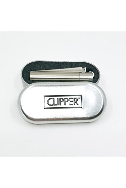 Clipper Metal Taşlı Gümüş Çakmak