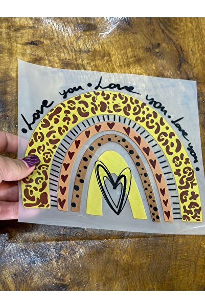 Gönülden Tasarım 21x18 cm Sa deznom Transfer srca Štampano Peglanje