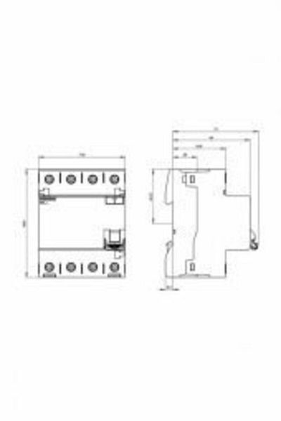 Siemens 5sv4344-0 4x40a 30ma 400v (3 Phase + Neutral) Residual Current Protection Relay