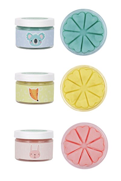 Bonimo بونيمو بلاي دو عجينة لعب طبيعية 3 قطع ألوان باستيل 3 * 150 جرام