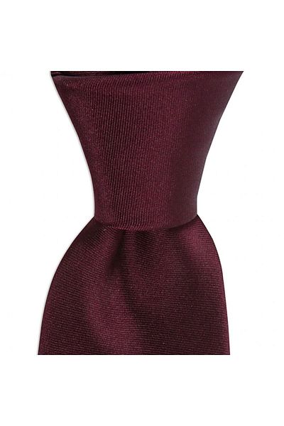 1001 Kravat Burgundy Colored Satin 7.5 cm Wide Silk Tie