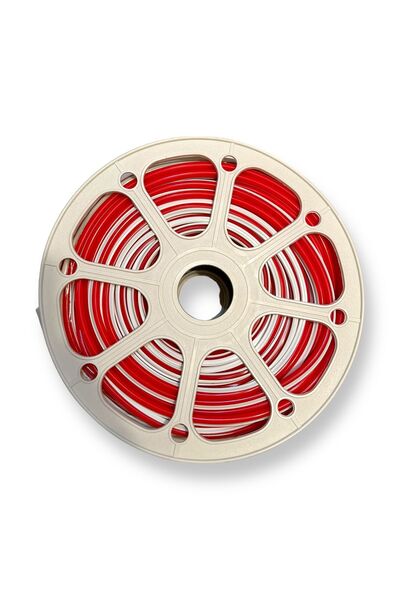 Led 2.Nesil Neon LED (Kırmızı) 5 metre Ayrı 6mm difüzör, silikon şeritler kap...