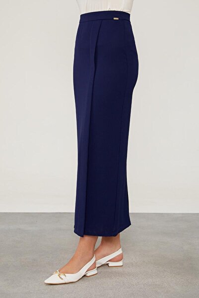 Levidor Lacivert Şerit Detay Kalem Etek