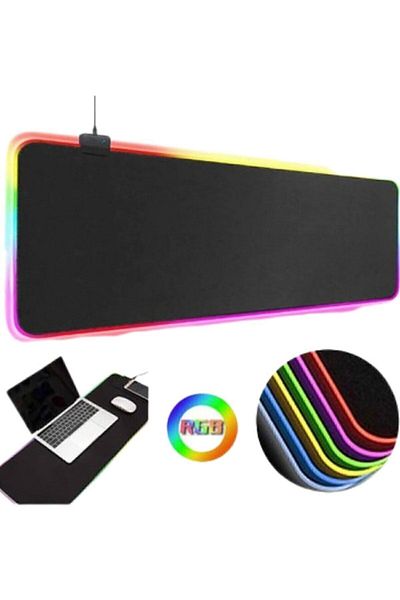 Antech لوحة ماوس ألعاب RGB سادة سوداء 80*30 سم