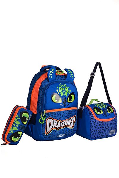 MUGGLE 9167 Dragons - Set de 3 rucsacuri de școală