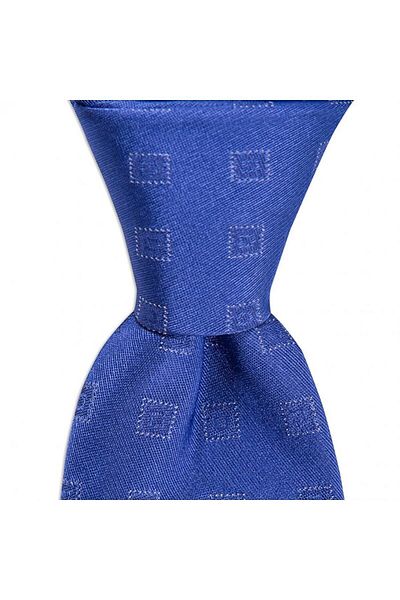 1001 Kravat Saks Blue Patterned 8 cm Wide Silk Tie