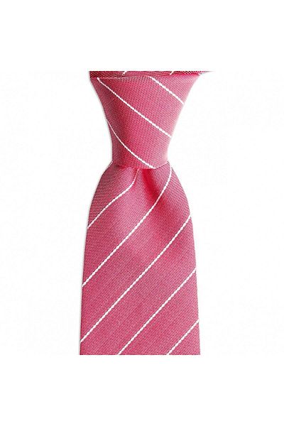 1001 Kravat Salmon Color Striped 8 cm Wide Silk Tie