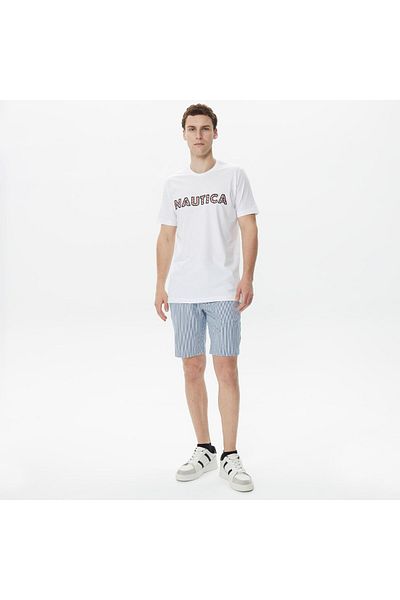 Nautica Ανδρικό μπλουζάκι Nautica V35412T.1BW.L Λευκό - Μοντέλο V35412T.1BW