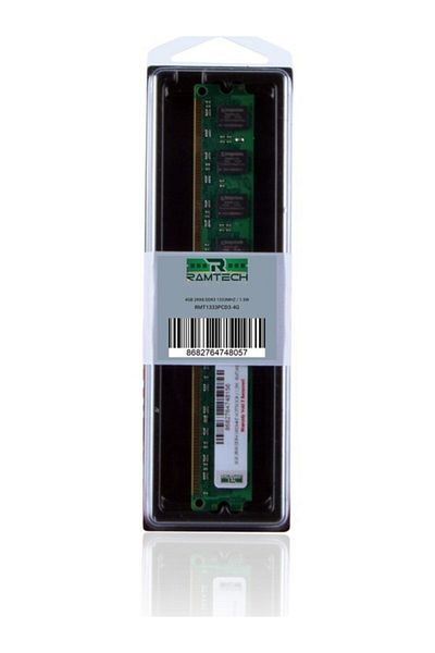 RAMTECH 4 جيجابايت DDR3 1600 ميغاهرتز كمبيوتر مكتبي رام 1.5 واط