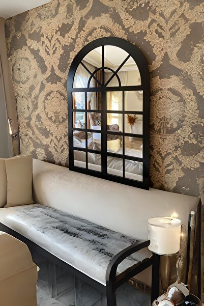 AYDİZAYN Melis Model Pencere Ayna - Siyah