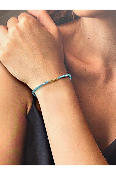 Rupen Kraft 14 Ayar Dorika Toplu Hematit Taşlı Zarif Kristal Altın Bileklik