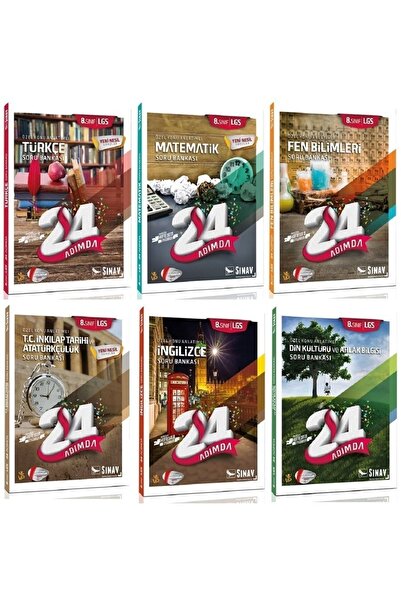 Sınav Yayınları 8. Sınıf Tüm Dersler 24 Adımda Soru Bankası Seti