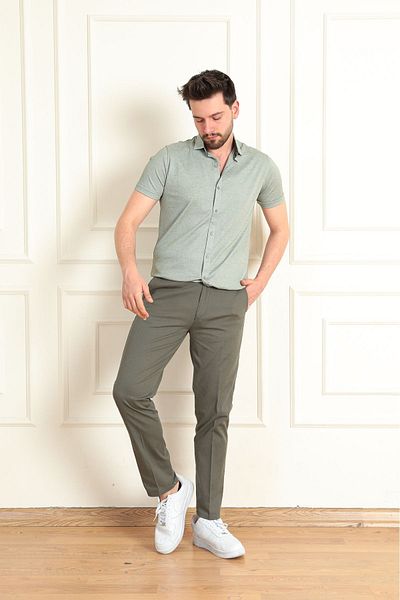 ModaPlaza Κλασικό ανδρικό παντελόνι Gabardine
