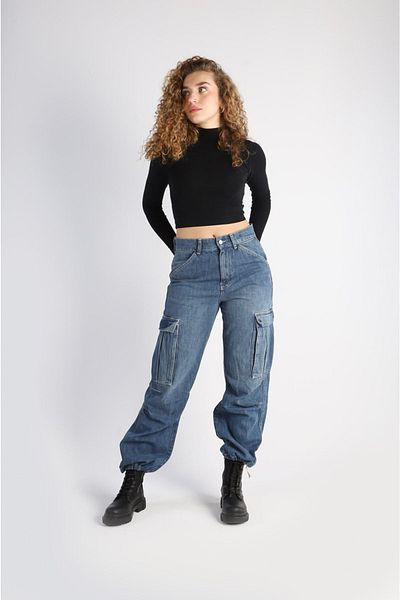 Kutaf Cargo unisex - cu șireturi la picioare și buzunare laterale