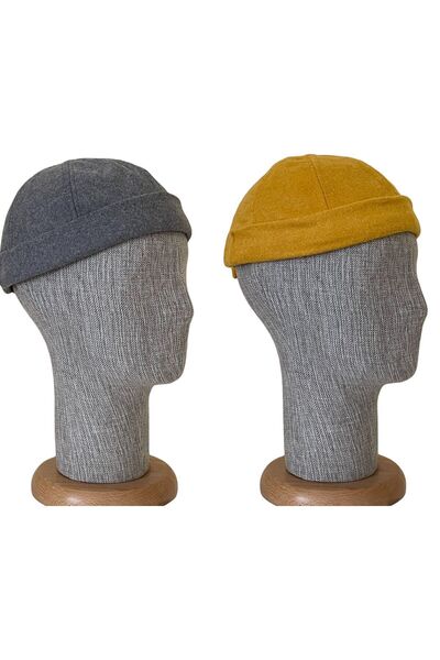 Rupen Kraft 2 Lİ Kombin Kışlık Kaşe Cap Ayarlanabilir Docker Şapka Kışlık Tak...