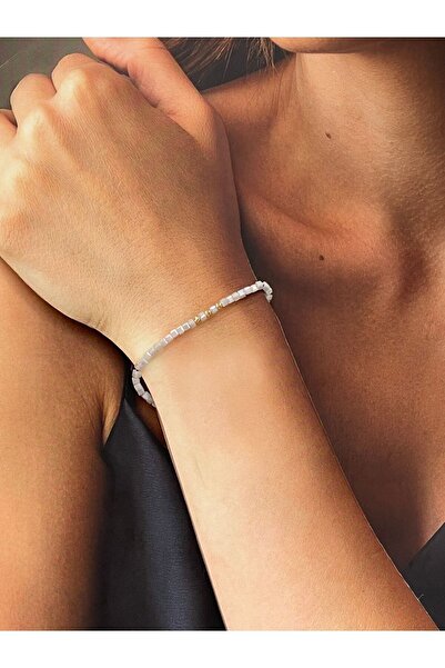 Rupen Kraft 14 Ayar Dorika Toplu Zarif Kristal Altın Bileklik