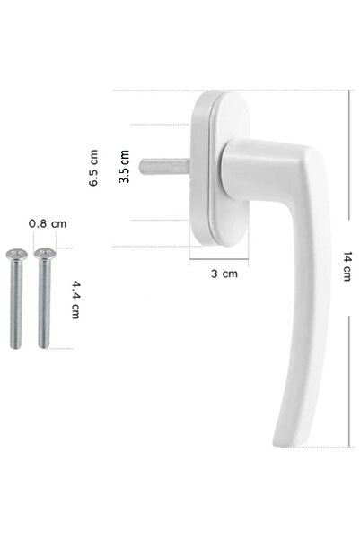 Bijutek Pvc Pimapen Pencere Kolu Balkon Sürme Kapı Kolu Kahverengi 2 Adet