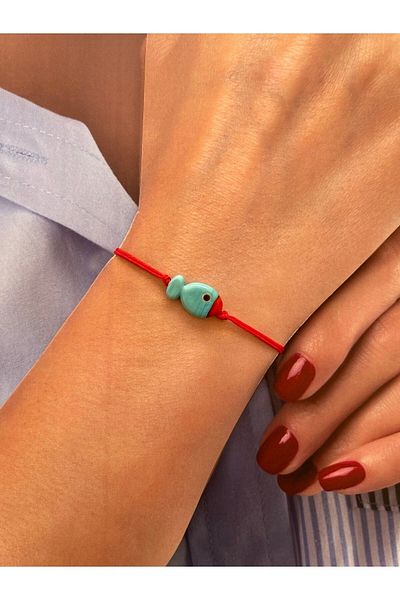 Rupen Kraft Murano Glass Chakra Fish Bracelet Double String